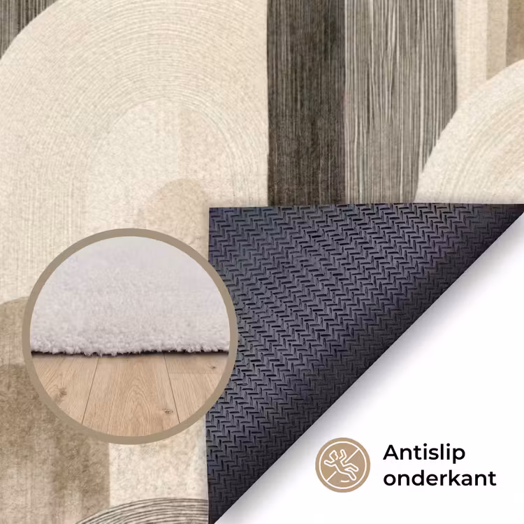 Abstract - Patroon - Bogen Vloerkleed Rechthoek klein 1091 -uniquesellingpoint_antislip_NL