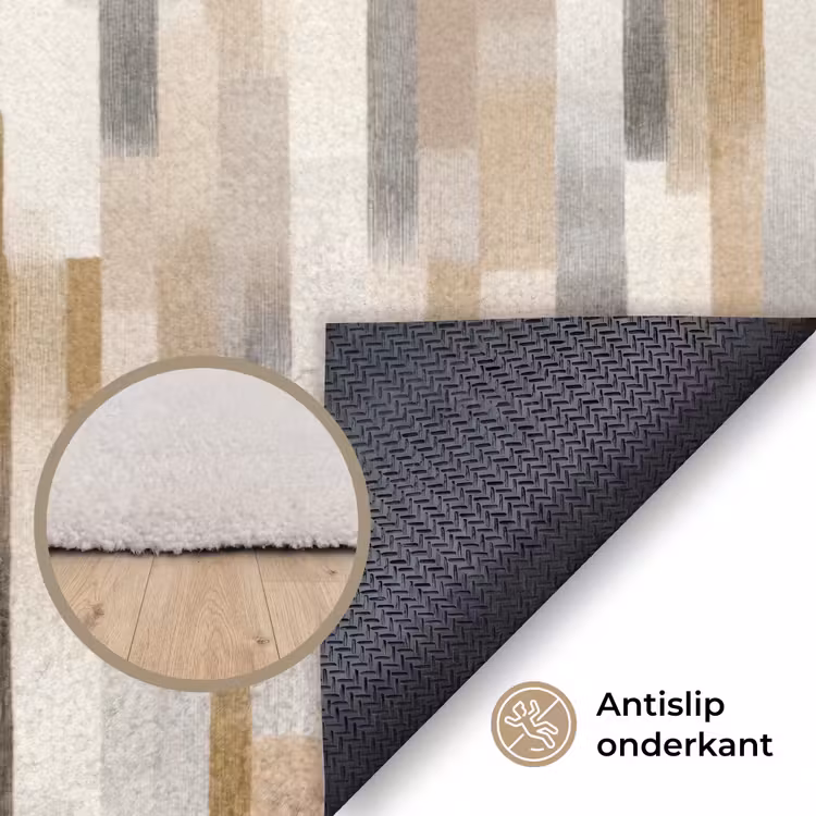 Abstract - Patroon - Kwaststreken Vloerkleed Rechthoek klein 1091 -uniquesellingpoint_antislip_NL