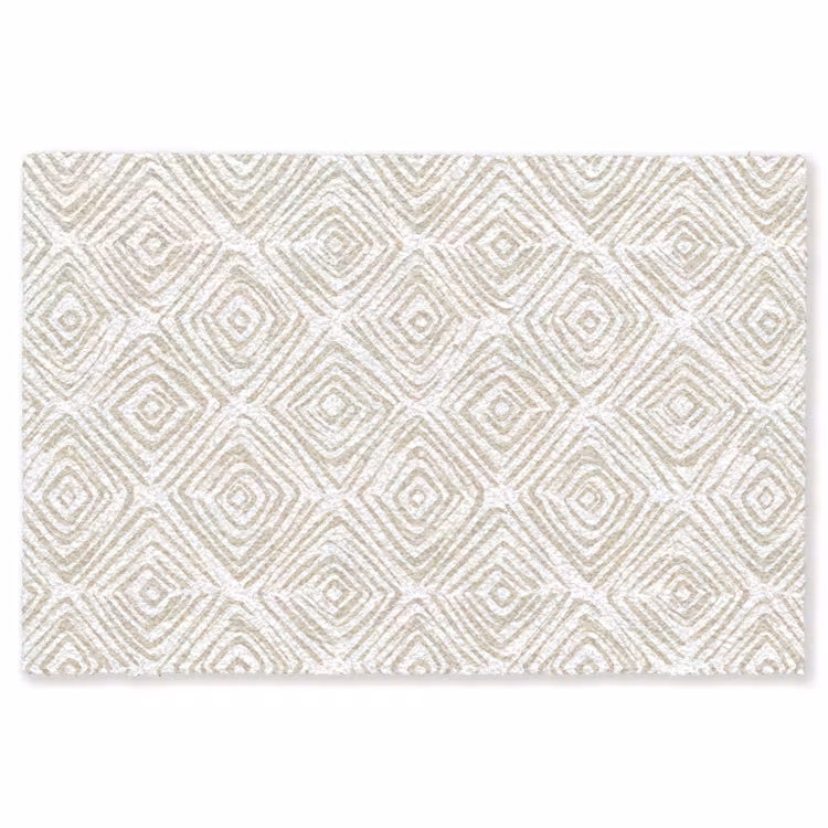 Abstract - Ruit - Beige Vloerkleed Rechthoek klein 1091 -3d