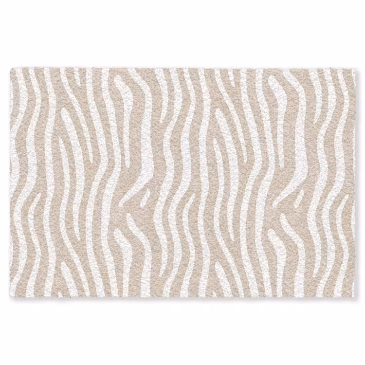 Abstract - Zebra - Beige Vloerkleed Rechthoek klein 1091 -3d