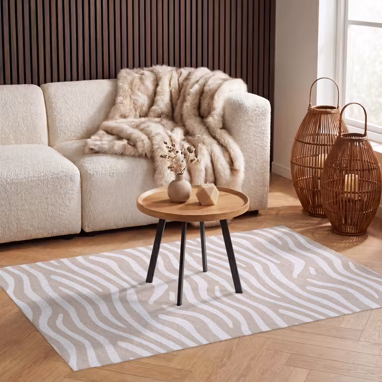Abstract - Zebra - Beige Vloerkleed Rechthoek klein 1091 -atmosphere_sfeer2_global