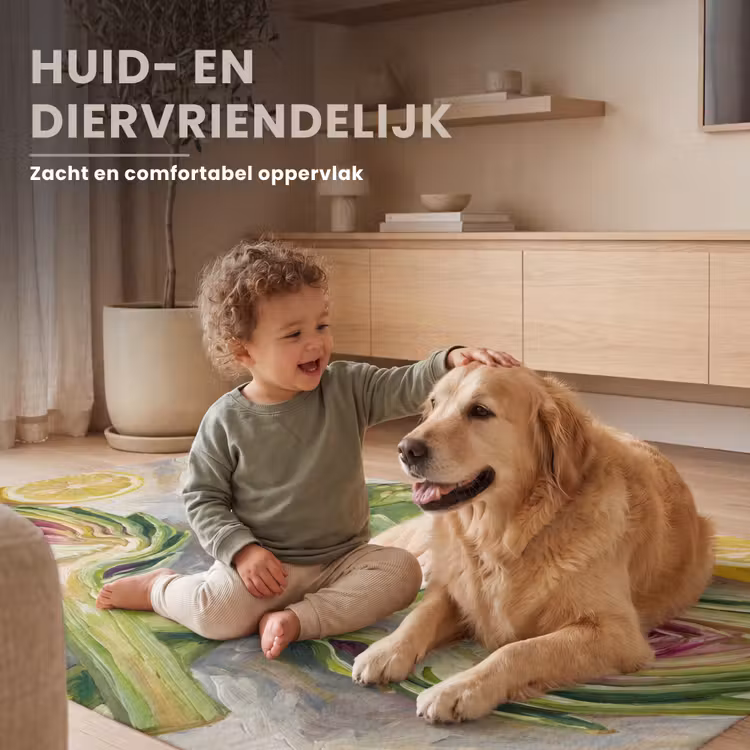 Vloerkleed - Artisjok - Citroen - Eten - Artisjok - Citroen - Eten Vloerkleed Rechthoek klein