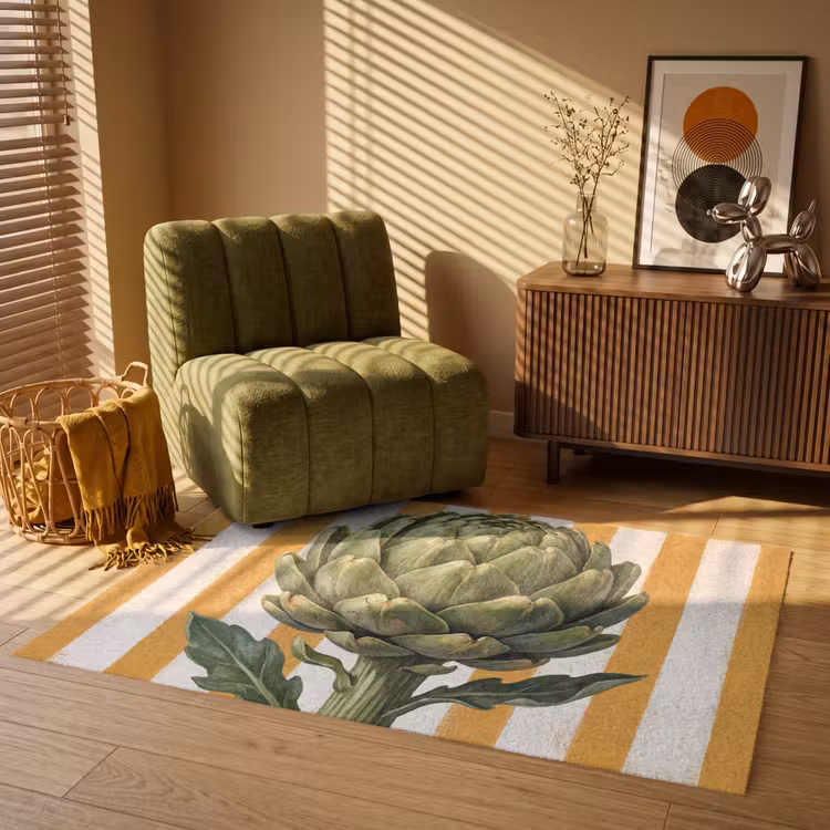 Vloerkleed - Artisjok - Modern - Groente - Artisjok - Modern - Groente Vloerkleed Rechthoek klein