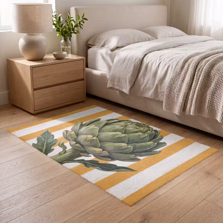Vloerkleed - Artisjok - Modern - Groente - Artisjok - Modern - Groente Vloerkleed Rechthoek klein