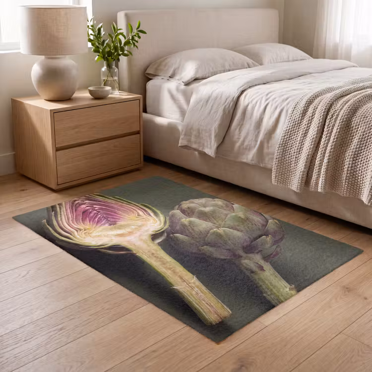 Vloerkleed - Artisjok - Paars - Voedsel - Artisjok - Paars - Voedsel Vloerkleed Rechthoek klein
