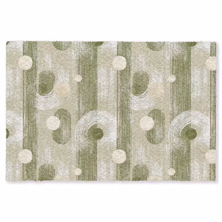 Artistiek - Modern - Groen Vloerkleed Rechthoek klein 1091 -3d