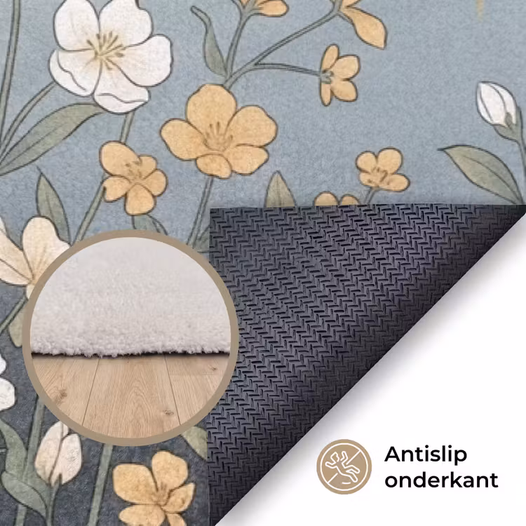 Aziatisch - Vrouw - Kimono Vloerkleed Rechthoek klein -uniquesellingpoint_antislip_NL