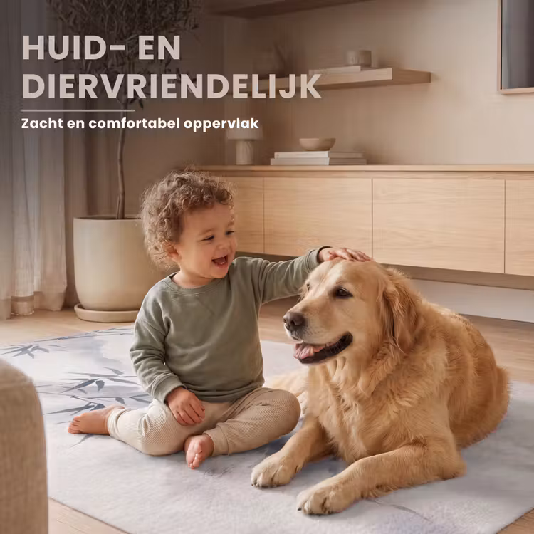Bamboe - Azië - Grijs Vloerkleed Rechthoek klein -uniquesellingpoint_zacht_NL