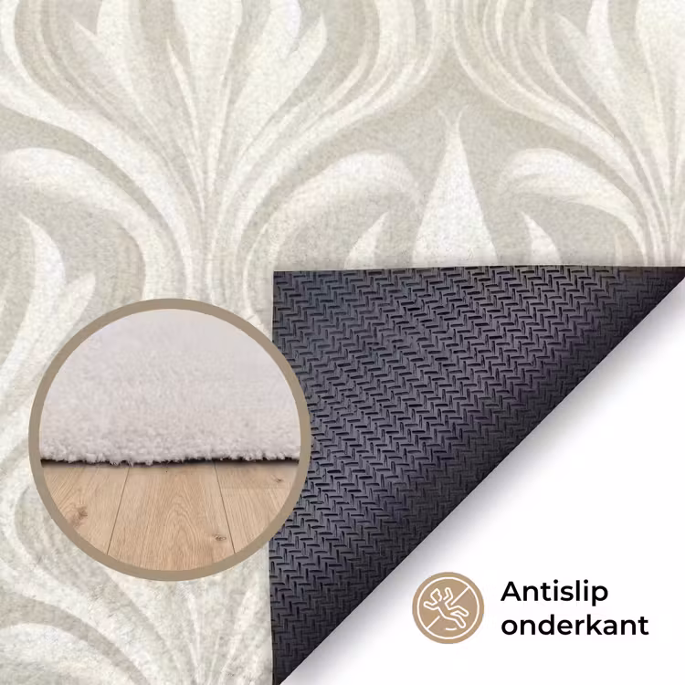 Barok - Patroon - Beige Vloerkleed Rechthoek klein 1091 -uniquesellingpoint_antislip_NL