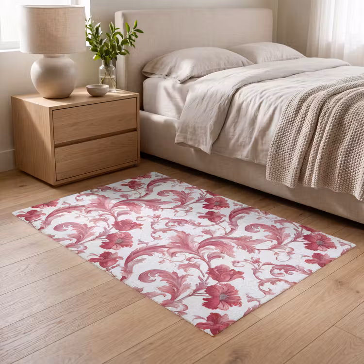 Barok - Patroon - Rood Vloerkleed Rechthoek klein 1091 -atmosphere_sfeer3_global