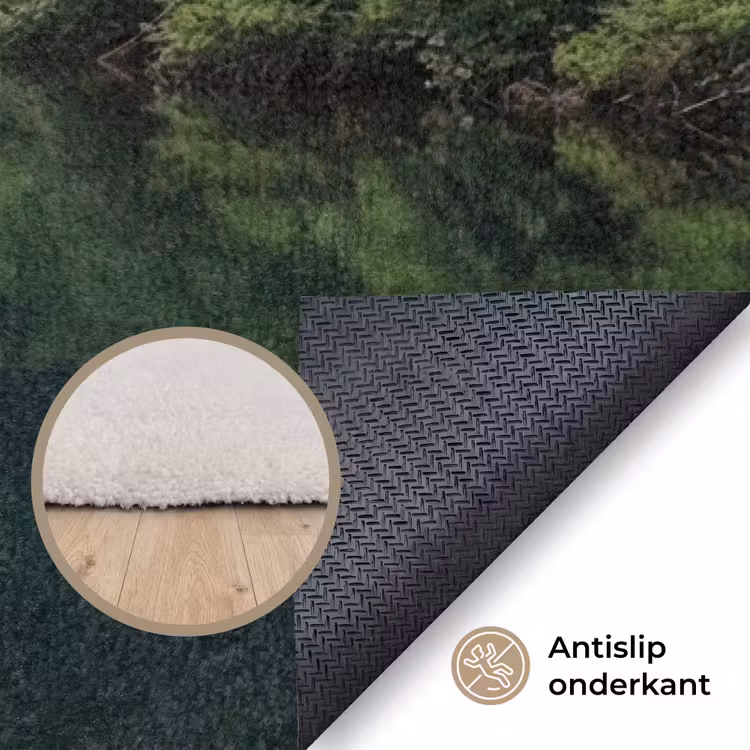Bergen - Meer - Bos Vloerkleed Rechthoek klein -uniquesellingpoint_antislip_NL_DE