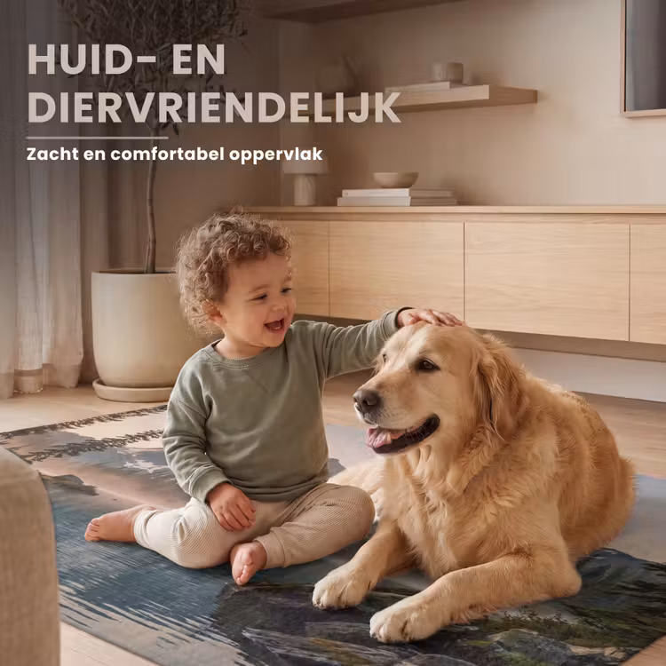 Bergen - Water - Bomen Vloerkleed Rechthoek klein -uniquesellingpoint_zacht_NL