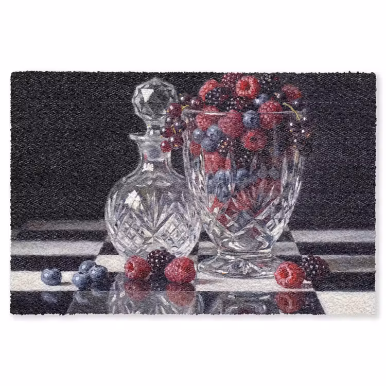 Vloerkleed - Bessen - Kristal - Stilleven - Bessen - Kristal - Stilleven Vloerkleed Rechthoek klein