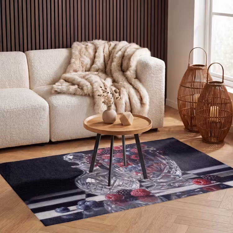 Vloerkleed - Bessen - Kristal - Stilleven - Bessen - Kristal - Stilleven Vloerkleed Rechthoek klein