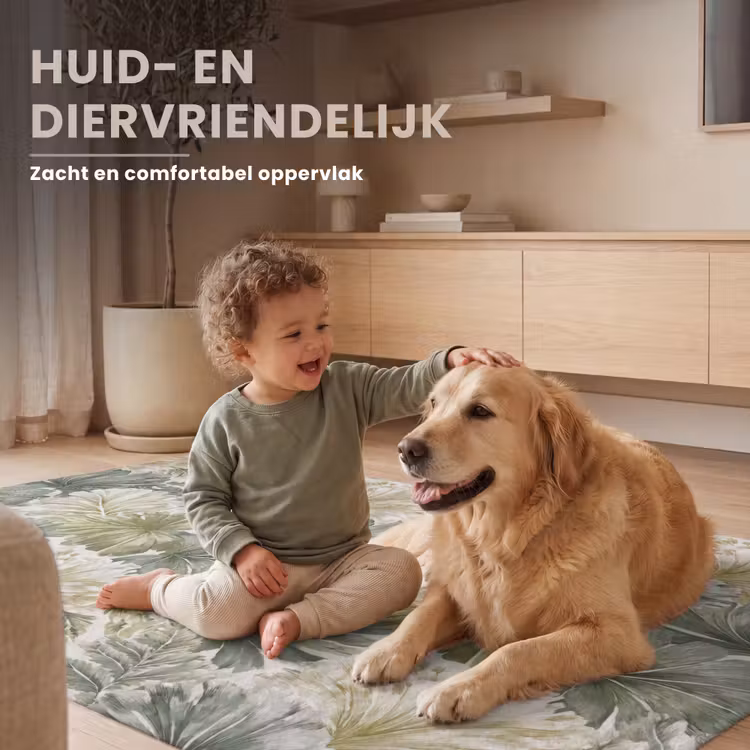 Bladeren - Botanisch - Groen Vloerkleed Rechthoek klein 1091 -uniquesellingpoint_zacht_NL