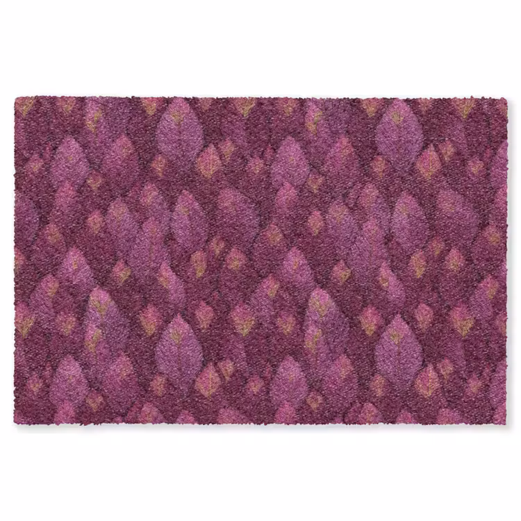 Bladeren - Patroon - Burgundy Vloerkleed Rechthoek klein 1091 -3d