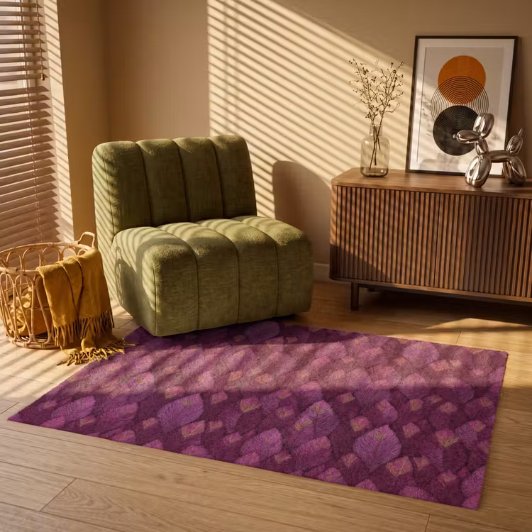 Bladeren - Patroon - Burgundy Vloerkleed Rechthoek klein 1091 -atmosphere_sfeer1_global