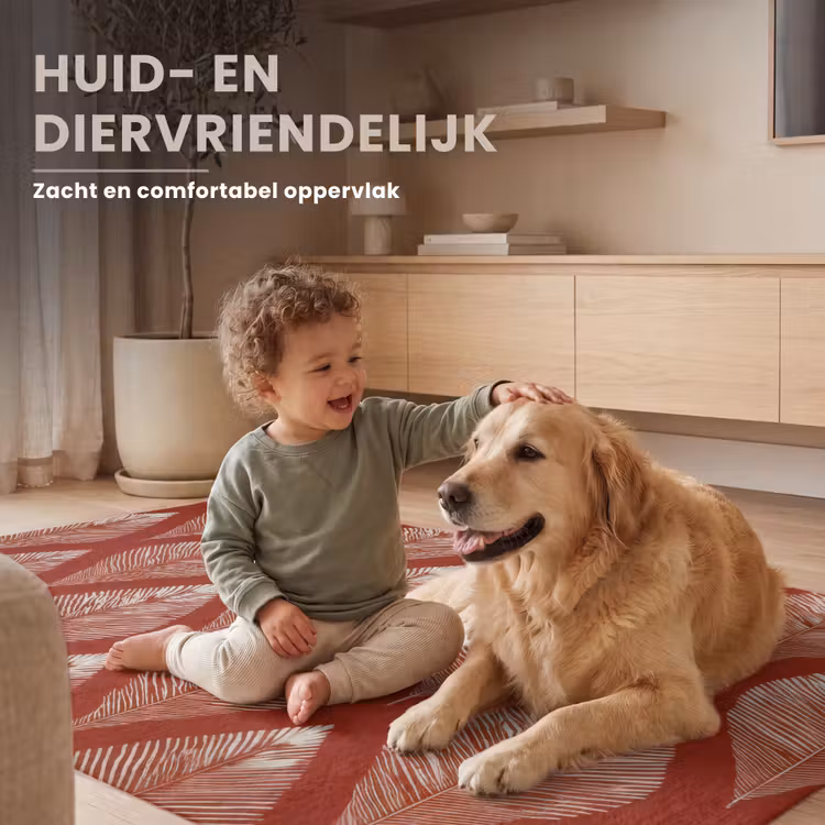 Bladeren - Rood - Elegant Vloerkleed Rechthoek klein -uniquesellingpoint_zacht_NL
