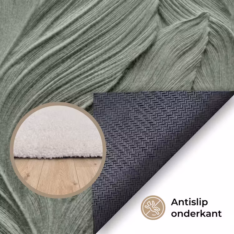 Bladeren - Textuur - Groen Vloerkleed Rechthoek klein 1091 -uniquesellingpoint_antislip_NL_DE