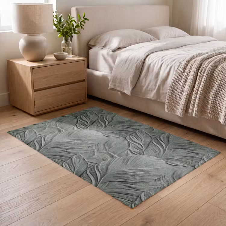 Bladeren - Textuur - Groen Vloerkleed Rechthoek klein 1091 -atmosphere_sfeer3_global