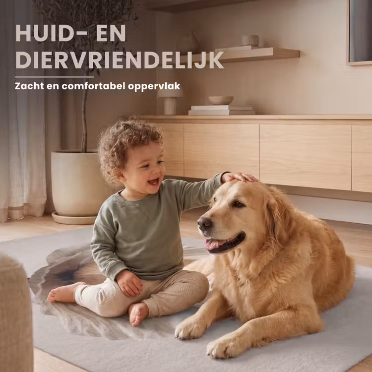 Bloem - Beige - Crème Vloerkleed Rechthoek klein -uniquesellingpoint_USP_zachtNL_DE