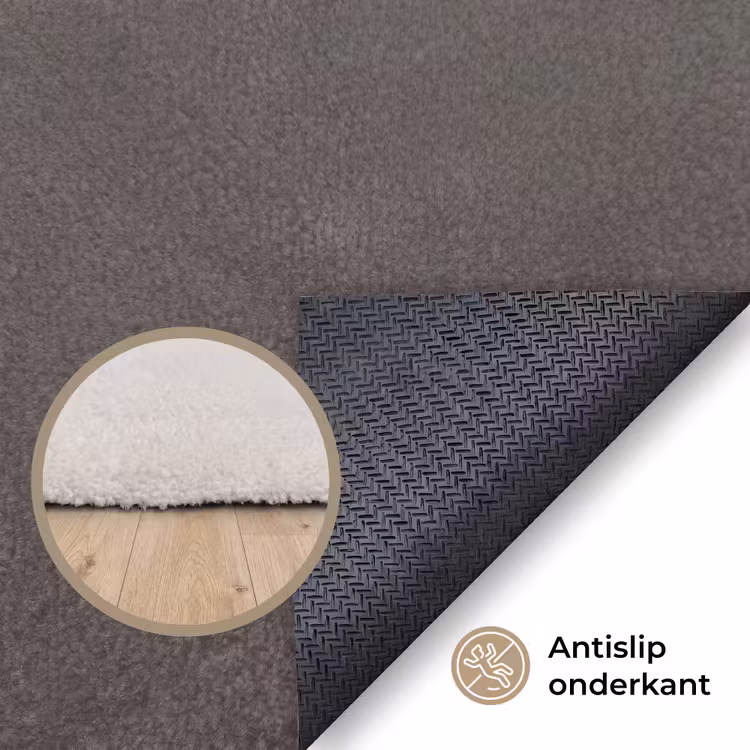 Bloem - Minimalistisch - Zwart - Wit Vloerkleed Rechthoek klein -uniquesellingpoint_antislip_NL_DE