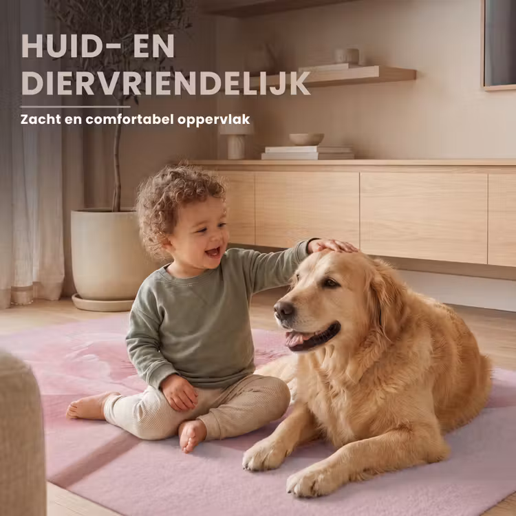 Bloem - Pioenroos - Roze Vloerkleed Rechthoek klein -uniquesellingpoint_zacht_NL