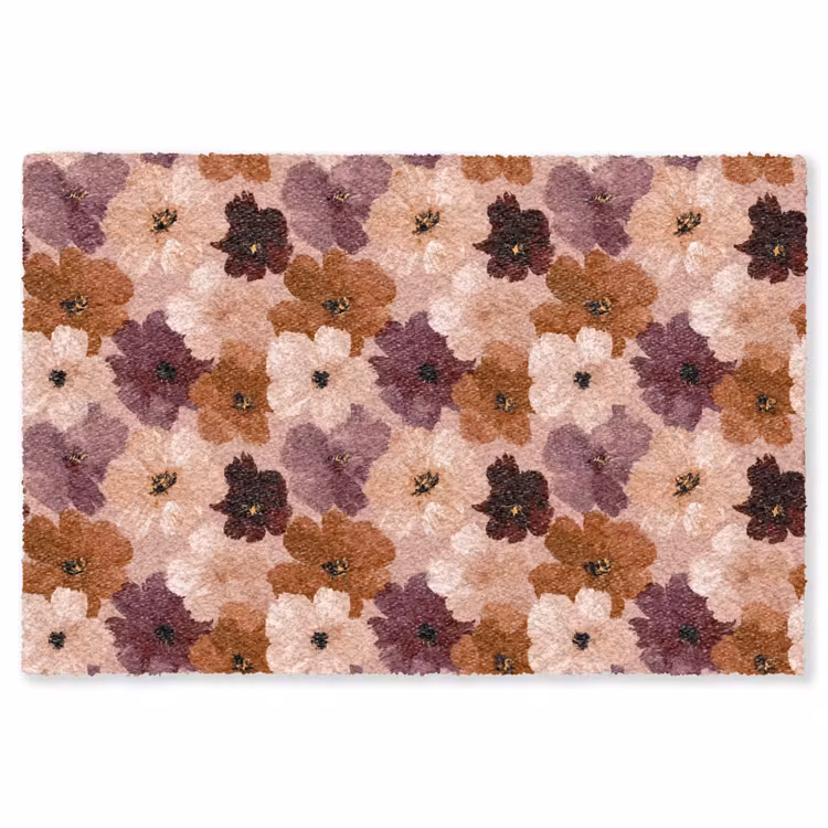 Bloemen - Abstract - Aardetinten Vloerkleed Rechthoek klein 1091 -3d