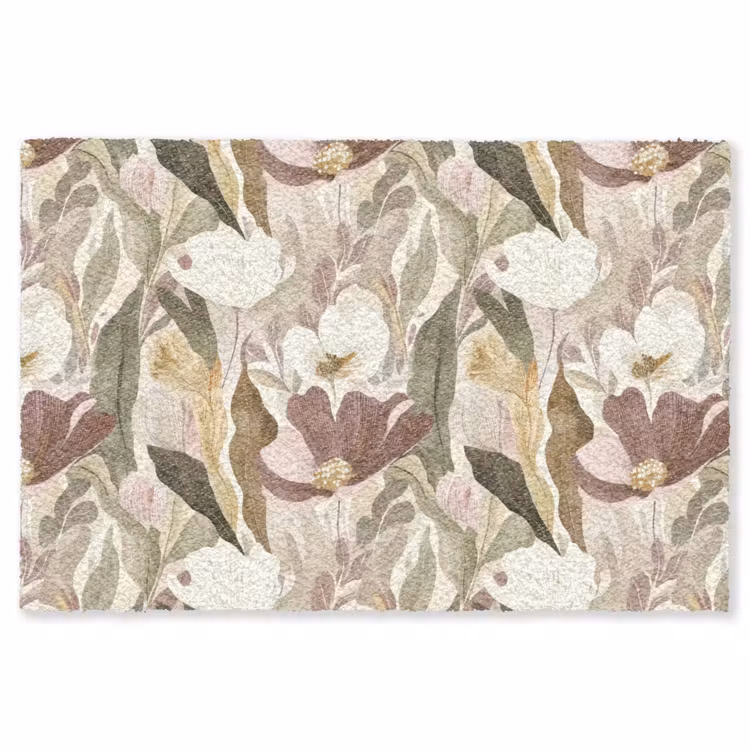 Bloemen - Aquarel - Kleurrijk Vloerkleed Rechthoek klein 1091 -3d