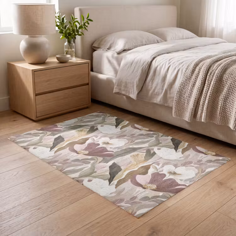 Bloemen - Aquarel - Kleurrijk Vloerkleed Rechthoek klein 1091 -atmosphere_sfeer3_global