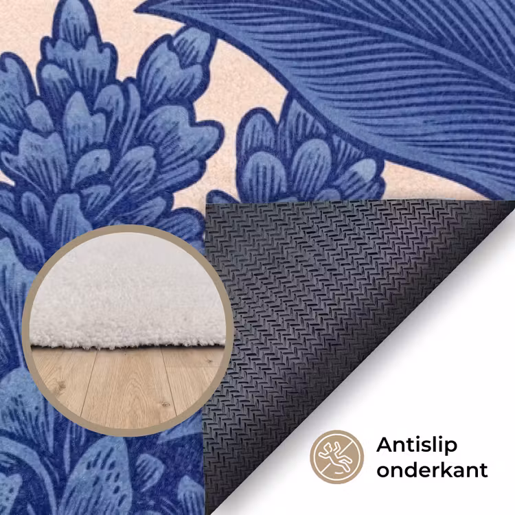 Vloerkleed - Bloemen - Bladeren - Botanisch - Bloemen - Bladeren - Botanisch Vloerkleed Rechthoek klein