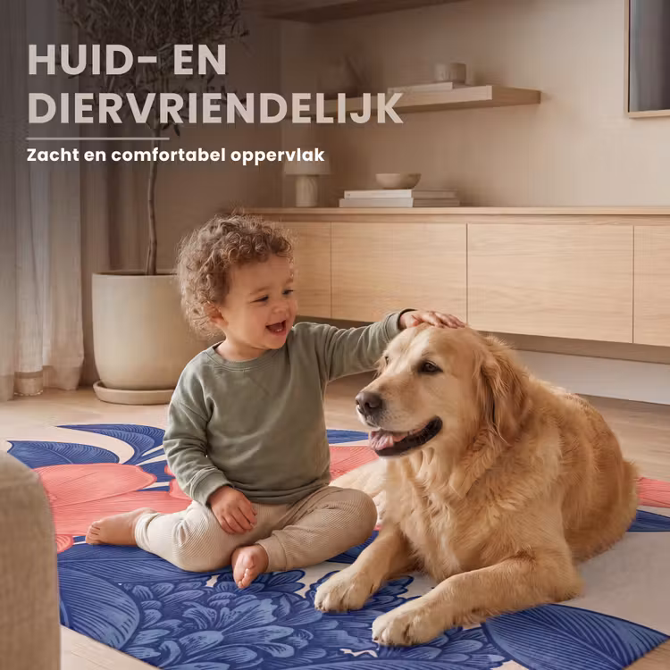 Vloerkleed - Bloemen - Bladeren - Botanisch - Bloemen - Bladeren - Botanisch Vloerkleed Rechthoek klein
