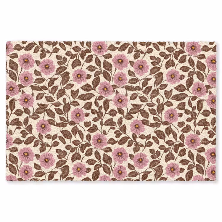 Bloemen - Bladeren - Kleurrijk Vloerkleed Rechthoek klein 1091 -3d
