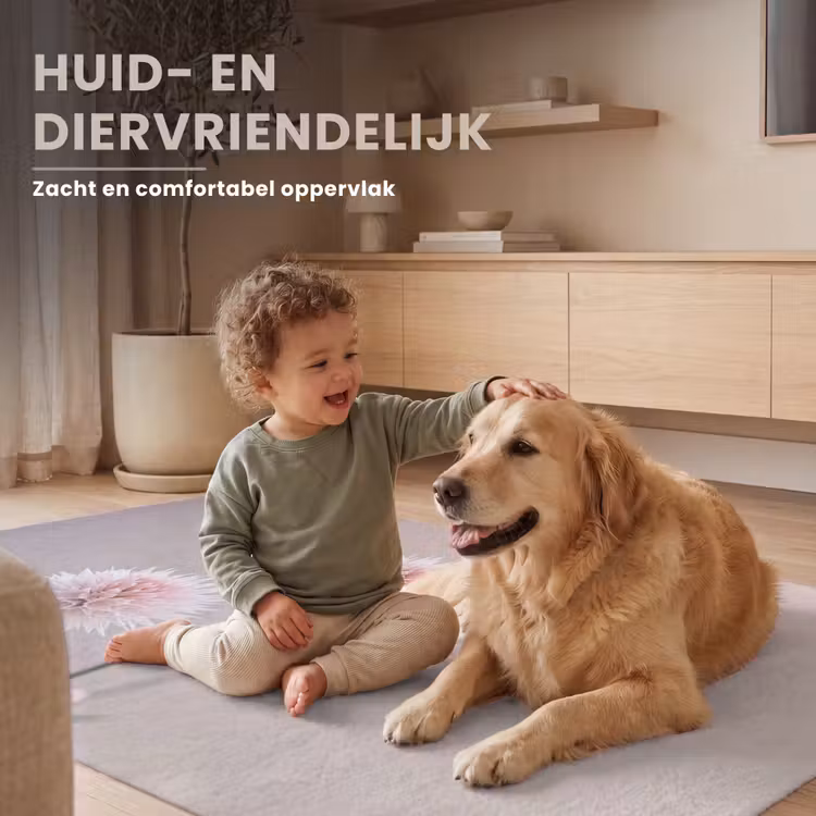 Bloemen - Bollen - Roze Vloerkleed Rechthoek klein -uniquesellingpoint_zacht_NL