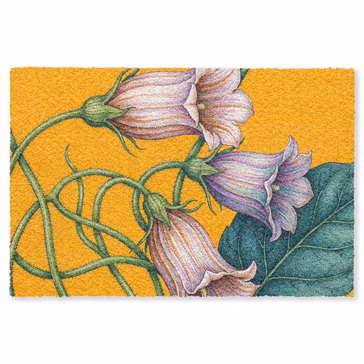 Vloerkleed - Bloemen - Botanisch - Geel - Bloemen - Botanisch - Geel Vloerkleed Rechthoek klein