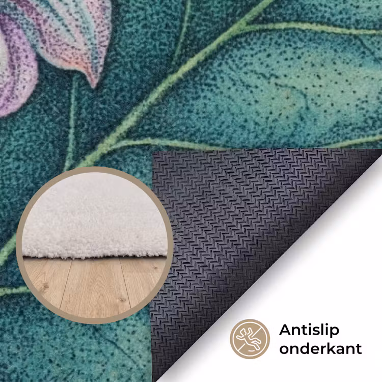Vloerkleed - Bloemen - Botanisch - Geel - Bloemen - Botanisch - Geel Vloerkleed Rechthoek klein