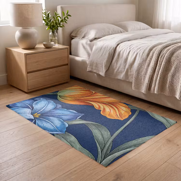 Vloerkleed - Bloemen - Botanisch - Patroon - Bloemen - Botanisch - Patroon Vloerkleed Rechthoek klein