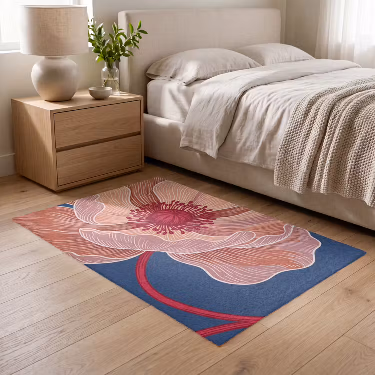 Vloerkleed - Bloemen - Modern - Abstract - Bloemen - Modern - Abstract Vloerkleed Rechthoek klein