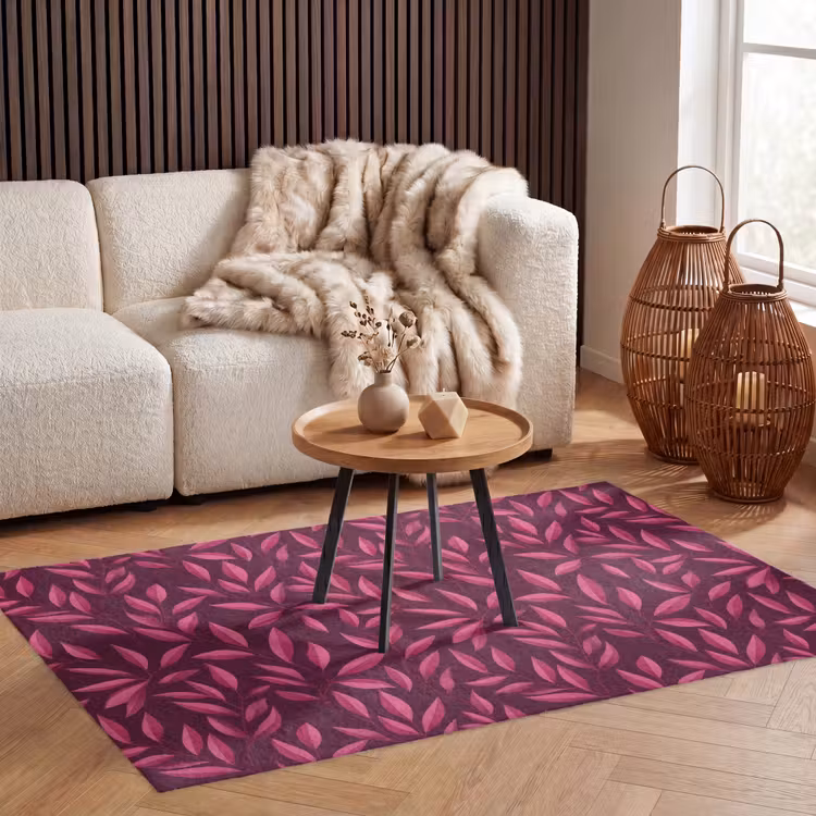 Bloemen - Roze - Natuur - Patroon Vloerkleed Rechthoek klein 1091 -atmosphere_sfeer2_global