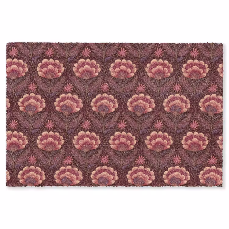 Bloemen - Waaier - Paars Vloerkleed Rechthoek klein 1091 -3d