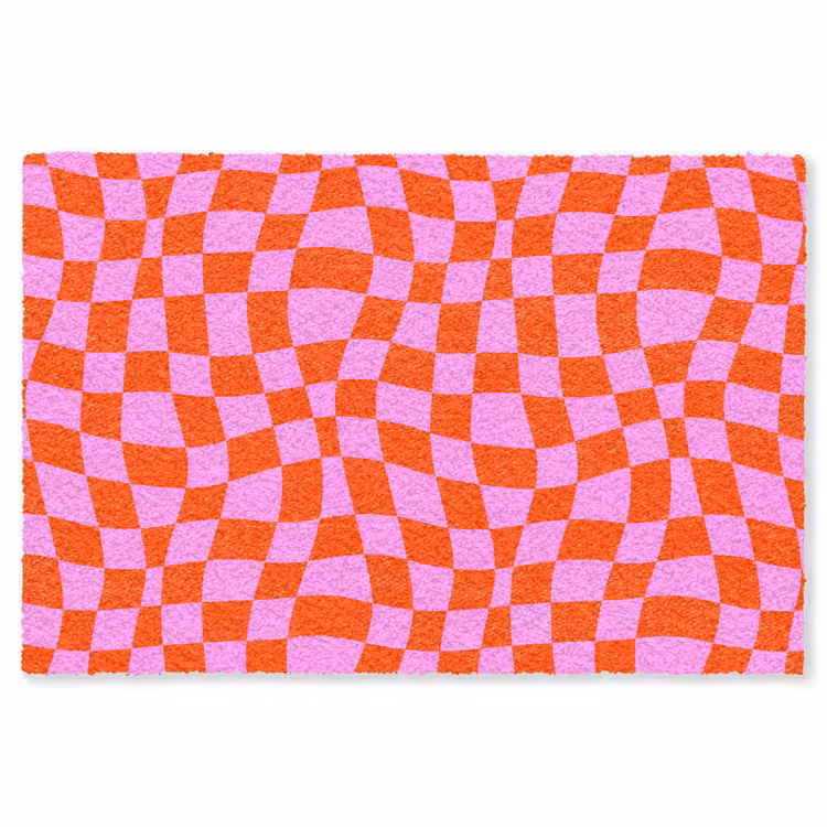 Blokken - Roze - Rood - Patroon Vloerkleed Rechthoek klein 1091 -3d