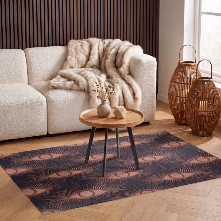 Boheems - Oog - Bruin Vloerkleed Rechthoek klein 1091 -atmosphere_sfeer2_global