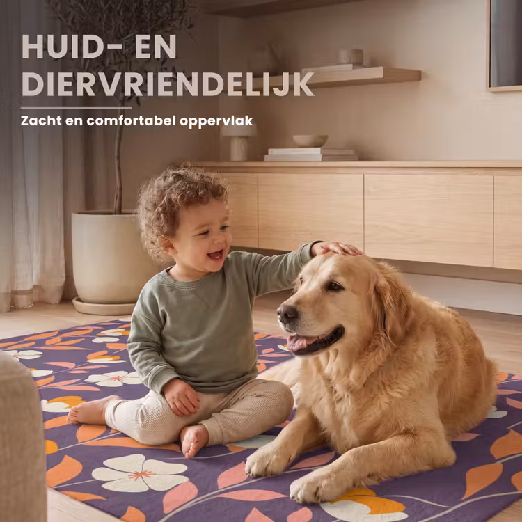 Boho - Vintage - Paars Vloerkleed Rechthoek klein 1091 -uniquesellingpoint_zacht_NL