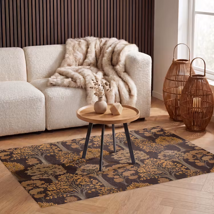 Bomen - Patroon - Bruin Vloerkleed Rechthoek klein 1091 -atmosphere_sfeer2_global