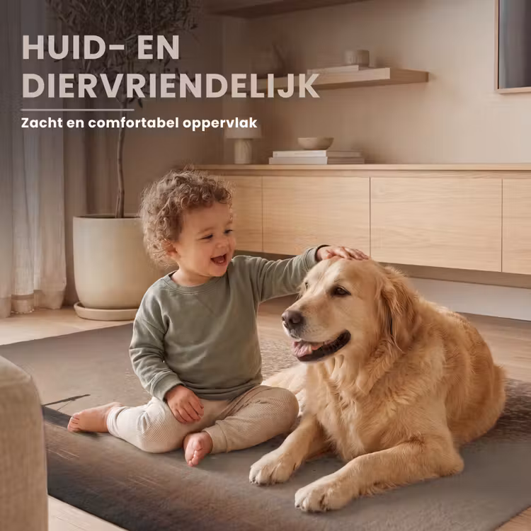 Bootje - Blaadjes - Goud - Water Vloerkleed Rechthoek klein -uniquesellingpoint_zacht_NL