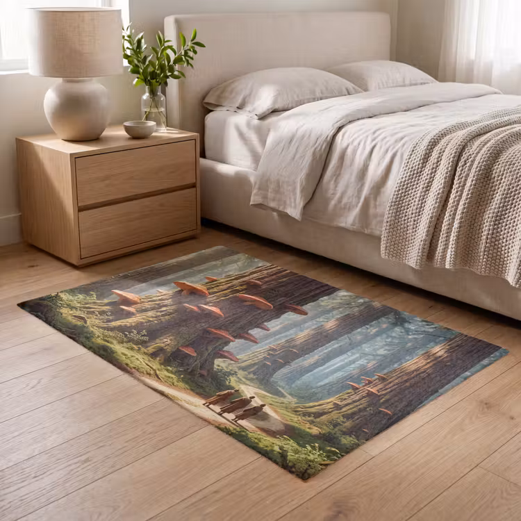 Vloerkleed - Bos - Bomen - Natuur - Bos - Bomen - Natuur Vloerkleed Rechthoek klein