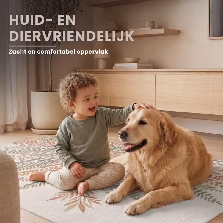 Botanisch - Aquarel - Kleurrijk Vloerkleed Rechthoek klein -uniquesellingpoint_zacht_NL