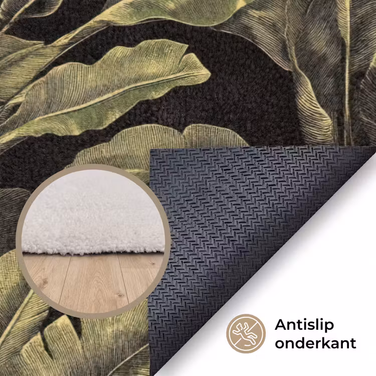 Botanisch - Bladeren - Groen Vloerkleed Rechthoek klein 1091 -uniquesellingpoint_antislip_NL