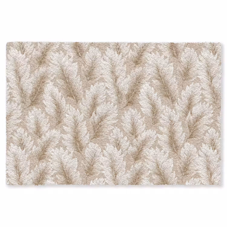 Botanisch - Patroon - Beige Vloerkleed Rechthoek klein 1091 -3d