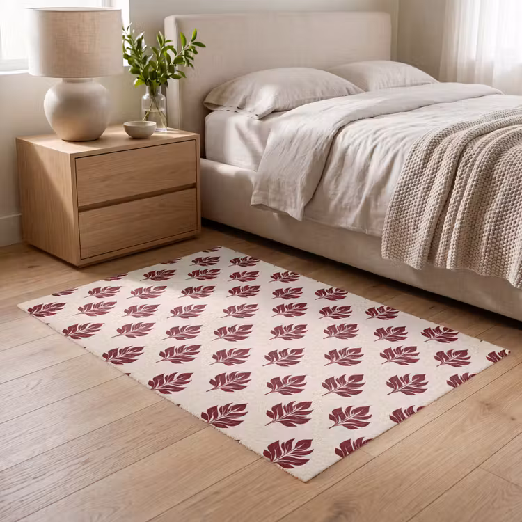 Botanisch - Patroon - Bordeaux Vloerkleed Rechthoek klein 1091 -atmosphere_sfeer3_global